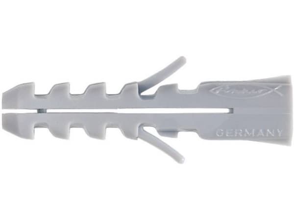 Fischer S 4, Expansionsankare, Tegel, Betong, Murverk, Nylon, Grå, 4 mm, 2 cm
