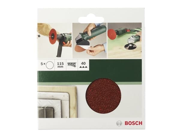 Bosch Accessories 2609256B47 Slibepapir til slibetallerken ulåst Kornstørrelse 60, 120, 180 (Ø) 125 mm 1 Set