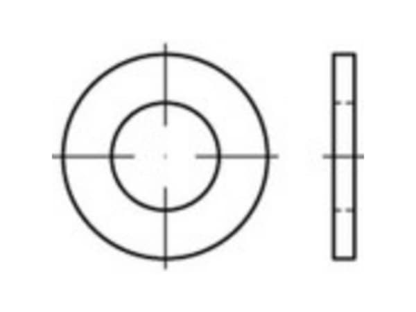 Mellemlægsskive 6.4 mm 12 mm Stål 200 stk TOOLCRAFT 147801