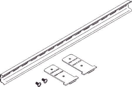 CUBIC DIN-komponentinsats, 3 moduler komplett
