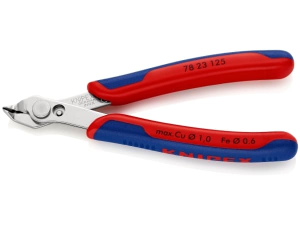 Knipex 78 23 125, Sidavbitare, Stål, Plast, Blå, Röd, 125 mm, 55 g