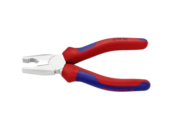 Knipex 03 05 160, Kombinasjonstang, Stål, Plast, Blå, Rød, 160 mm, 222 g