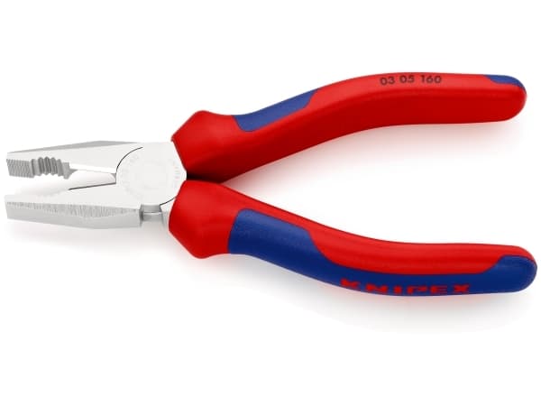 Knipex 03 05 160, Kombinasjonstang, Stål, Plast, Blå, Rød, 160 mm, 222 g
