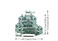 Miniatyrbilde 2 av 5: Wago 2002-2231, 5,2 mm, 69,7 mm, 61,8 mm, 500 V