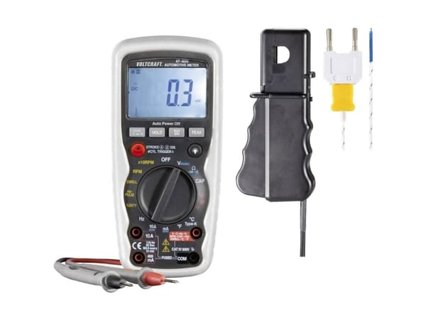 VOLTCRAFT AT-400 Hånd-multimeter digital Bil-målefunktion CAT IV 600 V Visning (counts): 4000