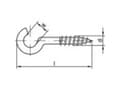Pikkukuva 4 / 4: TOOLCRAFT Buede skrue kroge 70 mm Galvaniseret stål 100 stk