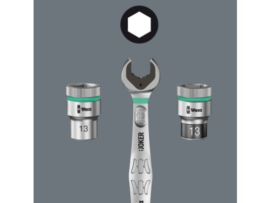 Wera Joker, 19 mm, Ruostumaton teräs, Terästä, Nichrome, Matta, 30°