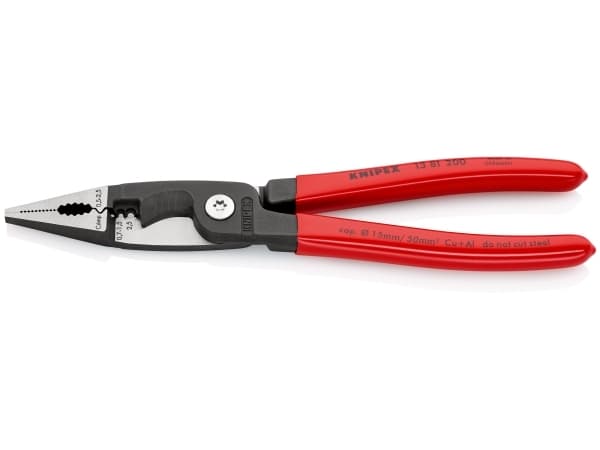 Knipex 13 81 200, Avisoleringstang, 1,5 cm, Ripebestandig, Sjokkresistent, Stål, Plast, Rød