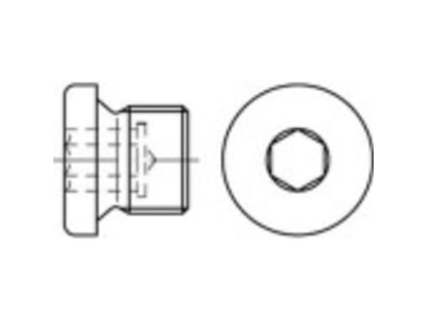 TOOLCRAFT 112694 Låseskruer M24 Indvendig sekskant DIN 908 Stål 25 stk