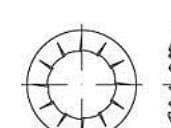 TOOLCRAFT 138485 Stjernefjederskive Indvendig diameter: 28 mm DIN 6798 Fjederstål Galvaniseret 100 stk