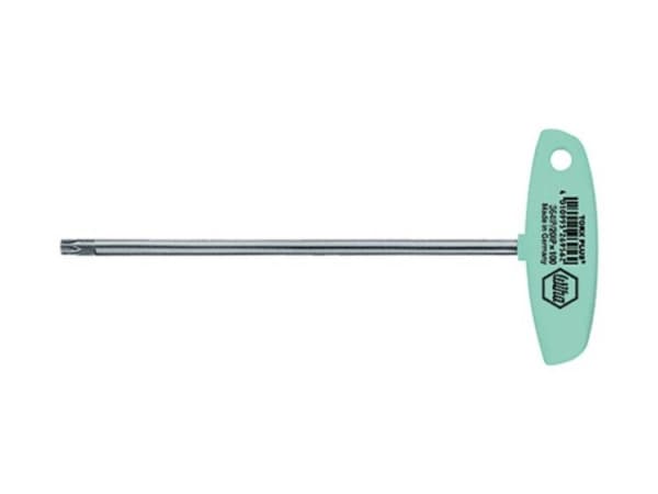 Wiha 26954, L-torx-nøkkel, T10, Grønn, Metallisk, Kromvanadiumstål, 4 mm, 80 mm