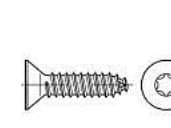 TOOLCRAFT 145298 Senkkaruuvi 2,9 mm 9,5 mm T-profiili DIN 7982 Teräs Sinkitty 2000 kpl