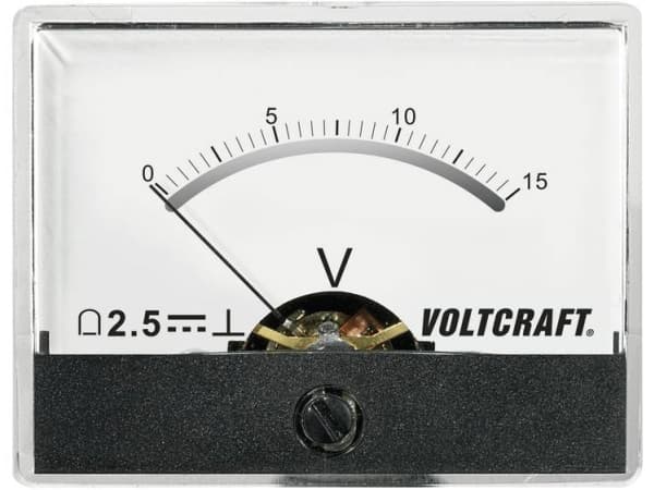 VOLTCRAFT AM-60X46/15V/DC AM-60X46/15V/DC AM-60X46/15V/DC Måleapparat til indbygning AM-60X46/15V/DC 15 V Drejespole