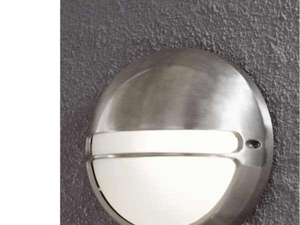 Konstsmide 7333-000, Utendørs veggbelysning, Aluminium, Hvit, Hage, Terrasse, Hvit, 1 pære(r), Varm hvit