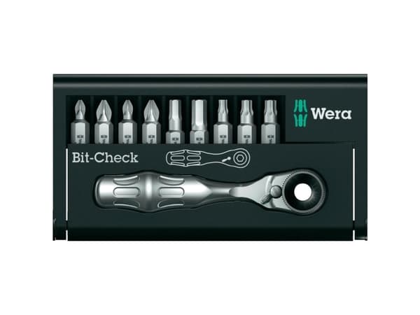 Wera 05073645001, 9 kpl, Kuusikulmainen (metrinen), Phillips, Pozidriv, Torx, PH 1, PH 2, PZ 1, PZ 2, TX15, TX20, TX25, 4,5 mm