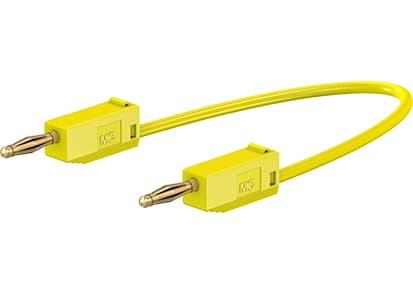 Stäubli LK205 Prøveledning Lamelstik 2 mm Lamelstik 2 mm 15.00 cm Gul 1 stk