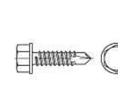TOOLCRAFT 141332 Borskrue 3.5 mm 16 mm Udvendig sekskant DIN 7504 Stål Galvaniseret 1000 stk