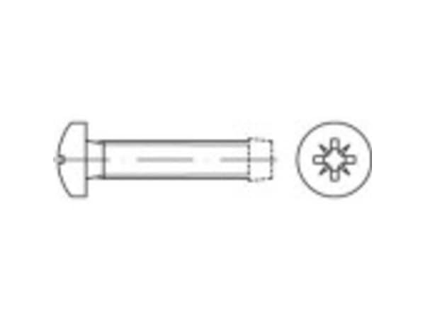 TOOLCRAFT 141077 Gevindskruer M6 40 mm Krydskærv Pozidriv DIN 7500 Stål Galvaniseret 500 stk