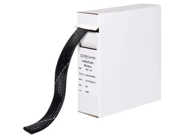 DSG Canusa 8694012951 Strømpeflexslange Sort Polyester 12 til 21 mm 10 m 10 m