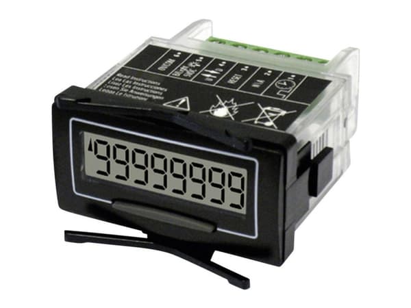 Trumeter 7111 Itsekäyttöinen pulssilaskuri Asennusmitat 45 x 22,5 mm Asennusmitat 45 x 22,5 mm