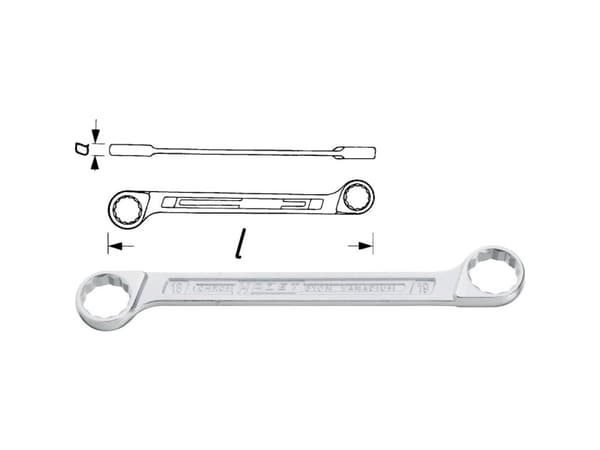 HAZET 610N-21X23, Sølv, 21,23 mm, Sølv, 23,2 cm, 152 g, 1 stykker