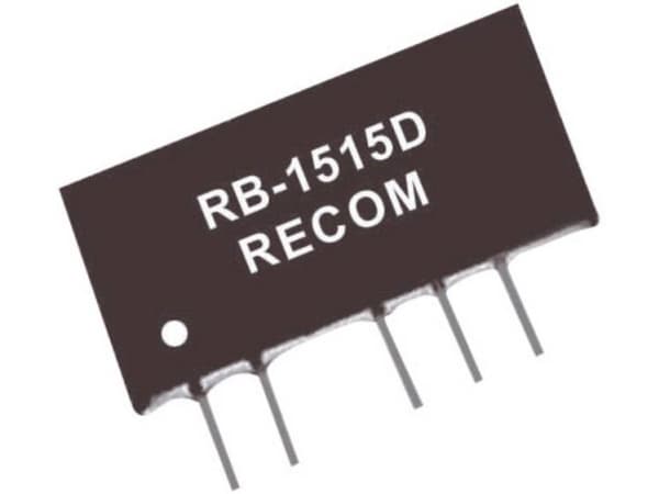 RECOM RB-1515D DC/DC-muunnin, piirilevy 15 V/DC 15 V/DC 15 V/DC, -15 V/DC 33 mA 1 W Lähtöjen määrä: 2 x