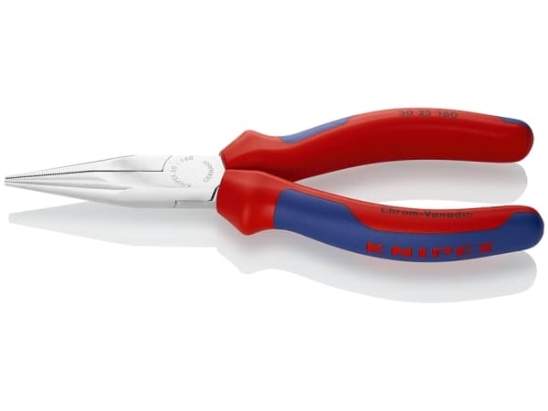 Knipex 30 25 160, Nåltänger, 2,5 mm, 5 cm, Stål, Blå, Röd, 160 mm