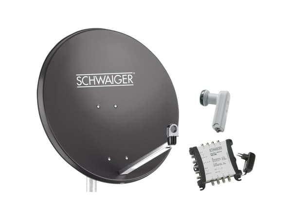 Schwaiger SAT-system utan mottagare antracit Antal abonnenter: 8 (SPI9961SET6)