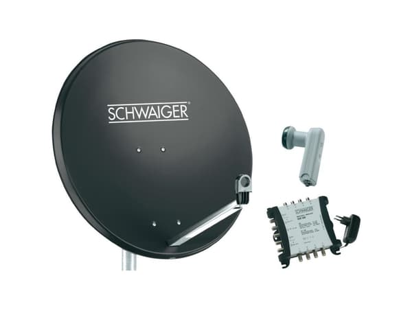 Schwaiger SAT-system utan mottagare antracit Antal abonnenter: 8 (SPI9961SET6)