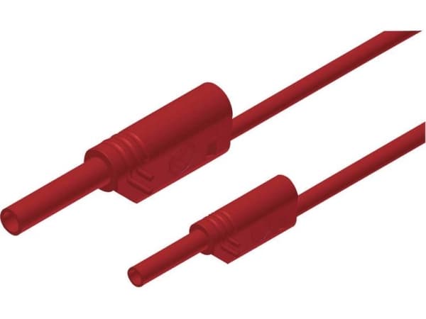 SKS Hirschmann MAL S WS 2-4 100/1 Sikkerhedsprøveledning Lamelstik 4 mm Lamelstik 2 mm 1.00 m Rød 1 stk