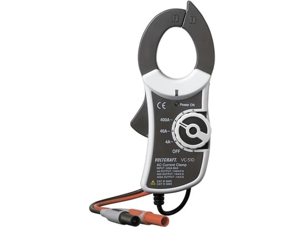 VOLTCRAFT VC-510 Strømtangsadapter Måleområde A/AC (område): 0 - 400 A