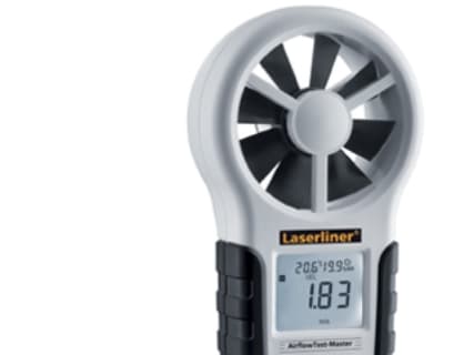Laserliner AirflowTest-Master, Kädessä pidettävä, Tuulimylly, 0,8 - 30 m/s, m/s, -10 - 60 °C, F, °C