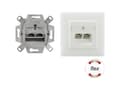 Miniatyrbild 2 av 5: Rutenbeck 136112070, RJ-45, -5 - 50 °C, vit, plast, IP21, 72 V