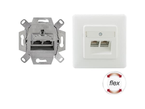 Rutenbeck 136112070, RJ-45, -5 - 50 °C, vit, plast, IP21, 72 V