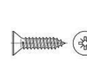 TOOLCRAFT 147700 Sänksänkt slitsad skruv 3,5 mm 16 mm Korsklipp Pozidriv ISO 7050 Stål Galvaniserad 1000 st