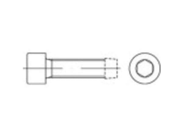TOOLCRAFT 141323 Gevindskruer M6 40 mm Indvendig sekskant DIN 7500 Stål Galvaniseret 250 stk