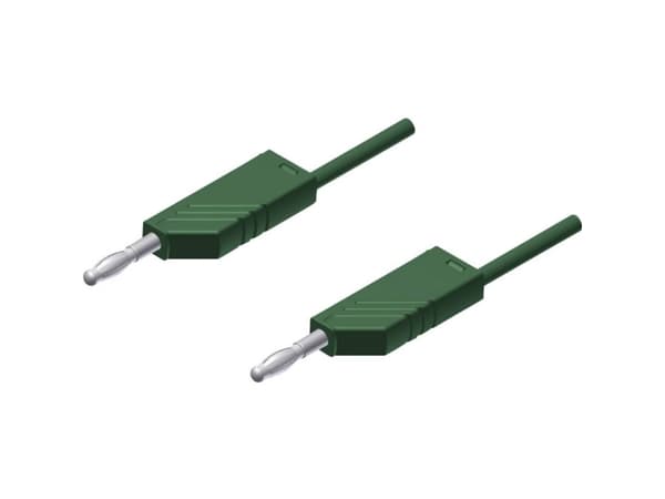 SKS Hirschmann MLN 200/2.5 GN Testijohto [Lamelliitin 4 mm - Lamelliitin 4 mm] 2.00 m Vihreä