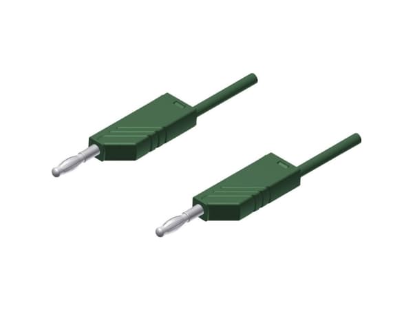 SKS Hirschmann MLN 200/2.5 GN Testijohto [Lamelliitin 4 mm - Lamelliitin 4 mm] 2.00 m Vihreä