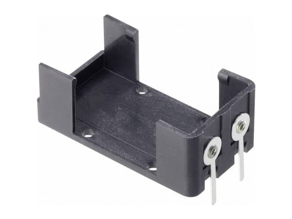 Keystone Electronics 1294 Batteriholder 1 9 V blok Gennemstikningsmontage THT (L x B x H) 54 x 29 x 20 mm