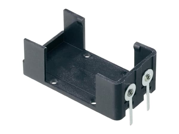 Keystone Electronics 1294 Batteriholder 1 9 V blok Gennemstikningsmontage THT (L x B x H) 54 x 29 x 20 mm