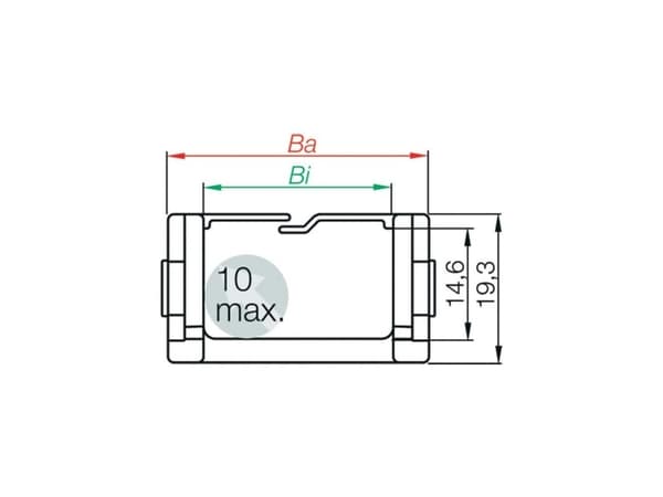 igus Easy Chain® E-Kette® E08 080.40.12PZ Tilslutningselement Trykknapprincip Tilslutningselement Trykknaprincip