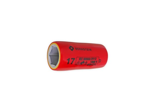 Bernstein-Werkzeugfabrik Steinrücke 16-447 VDE, Sokkel, 1/2", Metrisk, 1 huvud(er), 17 mm, Krom-vanadium-stål