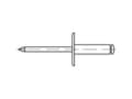 Miniatyrbilde 3 av 4: TOOLCRAFT 160160 Åben blindnitte (Ø x L) 5 mm x 18 mm Aluminium Stål 250 stk