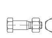 TOOLCRAFT 144216 Sekskant-passkruer M24 90 mm Udvendig sekskant DIN 7968 Stål Galvaniseret 10 stk