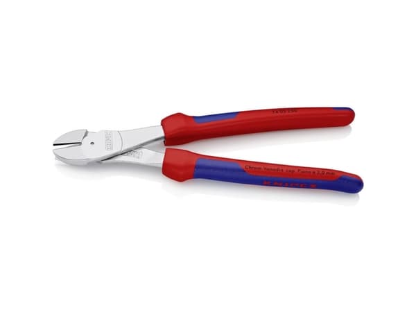 Knipex 74 05 250, Avbitartång, Kromvanadinstål, Plast, Blå, Röd, 250 mm, 440 g
