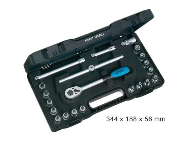 HAZET 1557/21, Svart, Blå, 235 mm, 355 mm, 65 mm, 2,2 kg, 21 verktøy