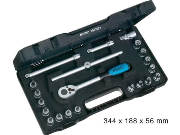 HAZET 1557/21, Svart, Blå, 235 mm, 355 mm, 65 mm, 2,2 kg, 21 verktøy