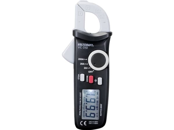 VOLTCRAFT VC-310 Stromzange digital CAT II 600 V, CAT III 300 V Anzeige (Counts): 2000 (VC-310)