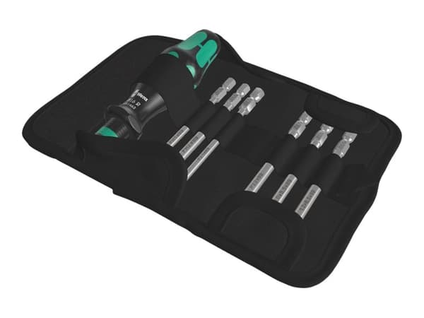Wera Kraftform Kompakt 40 - Screwdriver handle with bit set - 7 delar - i belt pouch