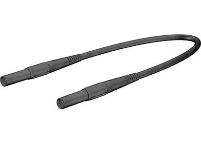 Stäubli XMS-419 Säkerhetstestkabel [4 mm bladkontakt - 4 mm bladkontakt] 0,50 m Svart 1 st